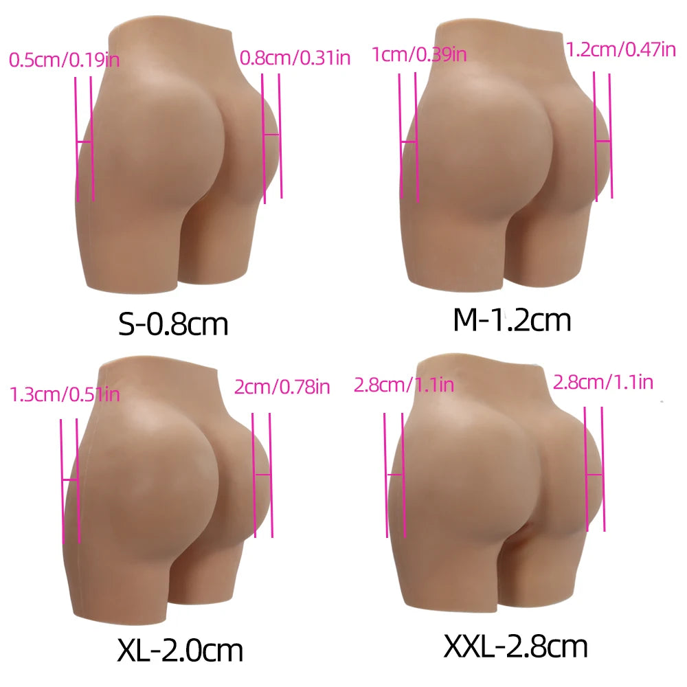 YUERUGOU Silicone Butt Hip Enhancement Women Open Crotch Pants Artificial Hip Shaper Padded Cosplay African Woman Plus Size Wear