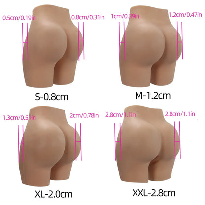 YUERUGOU Silicone Butt Hip Enhancement Women Open Crotch Pants Artificial Hip Shaper Padded Cosplay African Woman Plus Size Wear