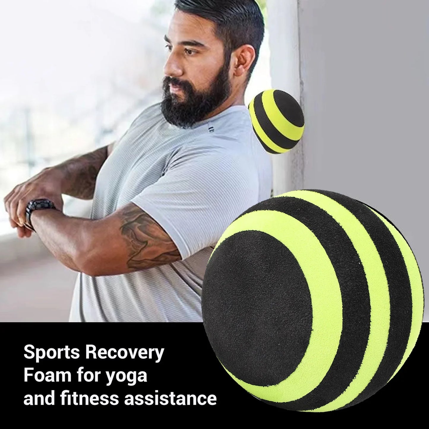 Fasciitis Massage Ball Yoga Exercise Portable High Density EVA Roller Massage Ball Tissue Massage for Back Shoulders Hips