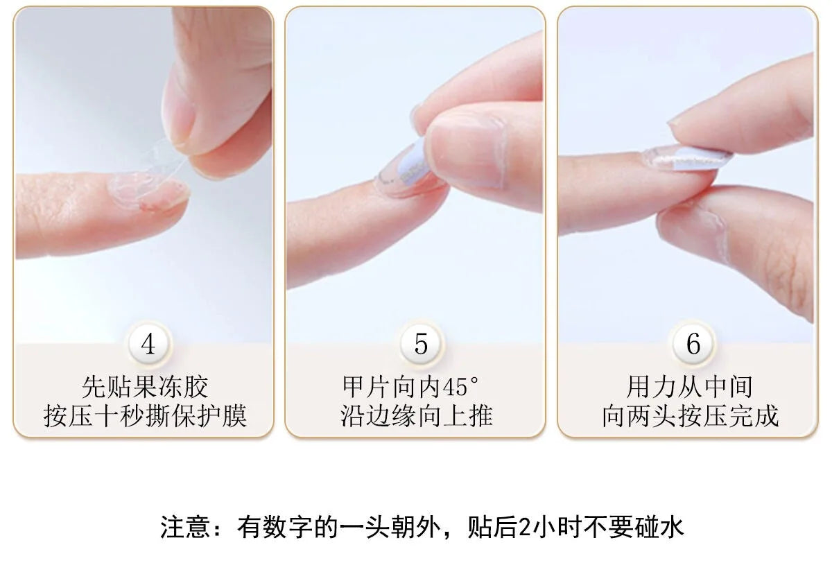 New 10Pcs INS Short Handmade Press on Nails Blue Cat Eye Star Fake Nails Wearable Stick-on Nails Full Cover False Nail