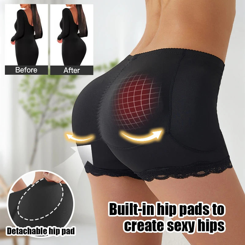 Body Shaper Women Shapewear Fake Butt Lifter Panties Hourglass Control Padded Booty Enhancer Brief Lingerie Shaper Hip Enhancer