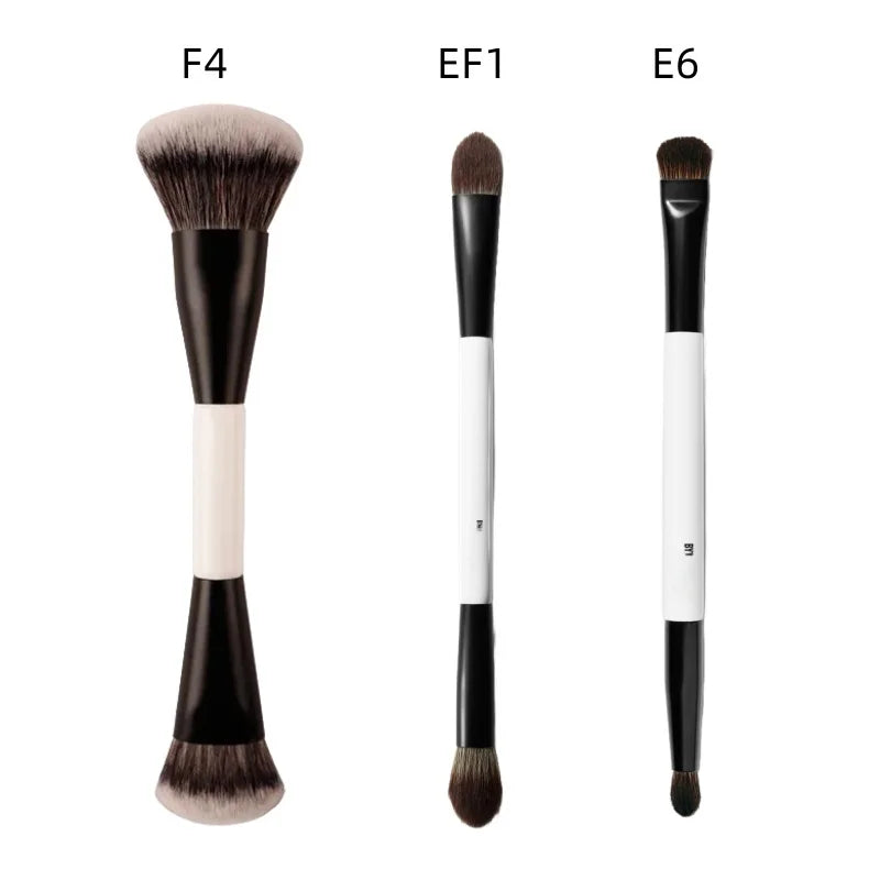 F4 Dual-Ended Synthetic Hair Makeup Brush for Foundation Powder Blush Contour Eyeshadow Concealer