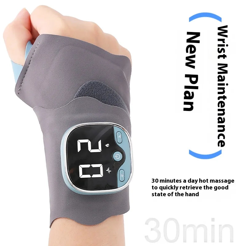 Electric Heating Wrist Guard Vibration Massage 9 Levels Hot Compress Wrist Brace Protector Wrap Rechargeable Heating Wristband