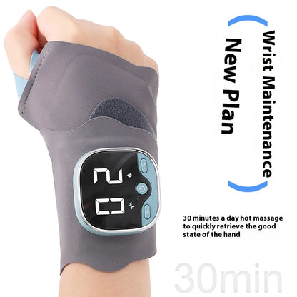 Electric Heating Wrist Guard Vibration Massage 9 Levels Hot Compress Wrist Brace Protector Wrap Rechargeable Heating Wristband