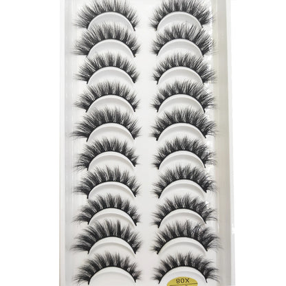 20 Style 10 Pairs Natural 3d Mink Lashes Soft False Eyelashes Cross Messy Dense Eye Lashes Extension Makeup Faux Cils Maquillaje