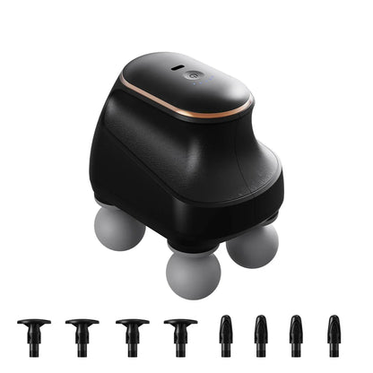 Portable Fascia Gun Muscle Massager Gun Four-head High Frequency Neck Shoulder Waist Massage Machine Professional Fascia Massage