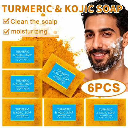 Turmeric acid soap, three-in-one handmade essential oil soap, gentle cleansing and makeup removal, bathing the whole body