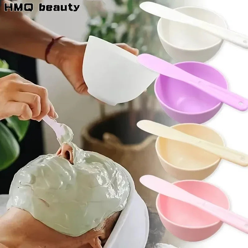 Face Mask Mixing Bowl Set Facial Skin Care Tools Kit Silicone Mask Brush Facial Applicator Spatula Measure Spoon Beauty Supplies
