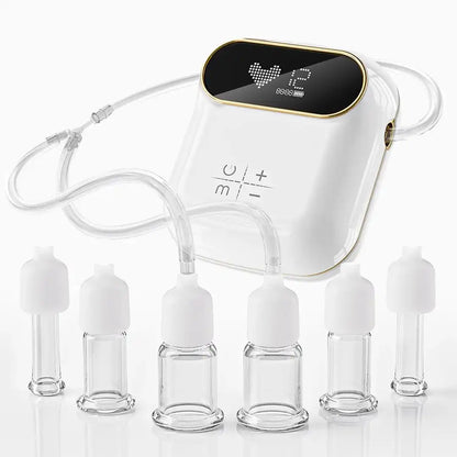 Scraping Massager 6Pcs Facial Cupping Therapy Set Glass Electric Vacuum Cupping 3 in 1 Gua Sha Facial Tools Puffiness Reduction