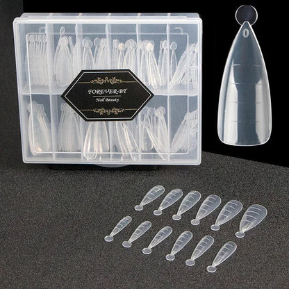 Poly Nail Gel Dual Forms Quick Building Extension Mold  Plastic Curve False Tips UV Builder Nail Art Tool