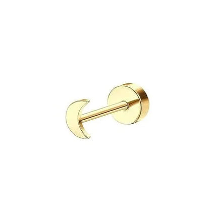 Bobisty 1PC Flat Back Earrings for Women Hypoallergenic Surgical Steel Earrings for Sensitive Ears 20G Cartilage Small Stud Hoop