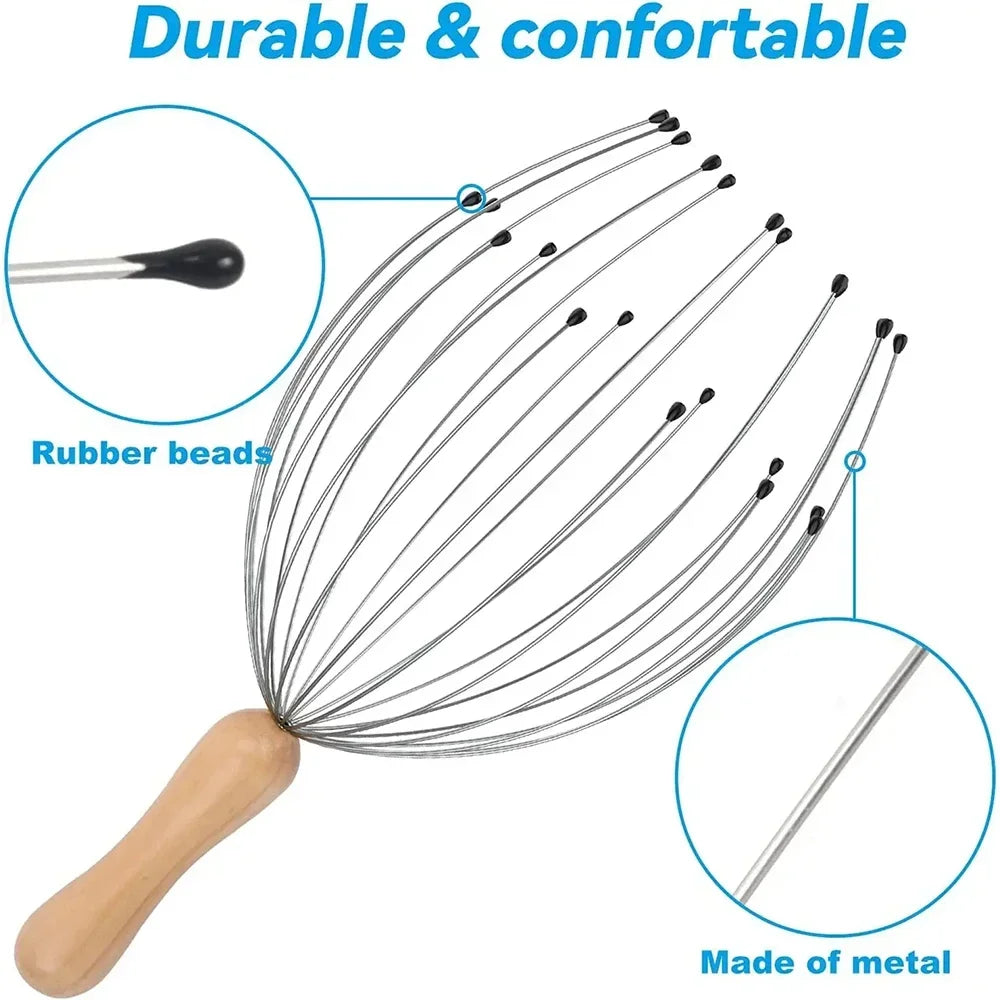 Head Massager Head Scratching Octopus Scalp Pet Head Massage Non Soul Extractor Divine Tool Extracting Healthy Hair Itch Relieve