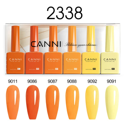 CANNI Nail Gel Polish Set HEMA TPO FREE Jelly Nude Color Rubber Base UV Construction Gel Semi Permanent Soak off UV LED Gel Nail