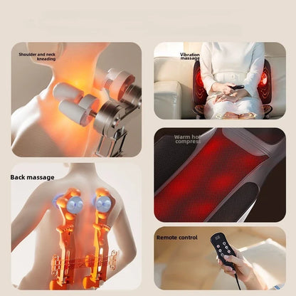 Massage Seat Cushion with Heat Full Body Vibration Warmer Back Massager for Chair Pad Kneading Christmas Gifts for Women Men Hom