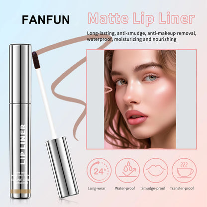Waterproof Lip Liner Peel Off Tattoo Lipgloss Waterproof Long Lasting Matte Lip Tint Brown Contour Tear-off Lips Stain Cosmetic