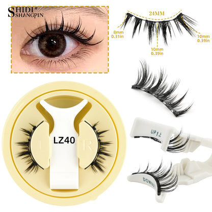 1 Pair Reusable Magnetic Eyelashes Set With Magnetic Tweezers Natural Faux Mink Lashes Fluffy Fake Eyelash Extension Makeup Tool