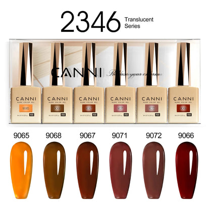 CANNI Nail Gel Polish Set HEMA TPO FREE Jelly Nude Color Rubber Base UV Construction Gel Semi Permanent Soak off UV LED Gel Nail