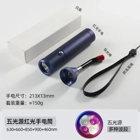 Profession Red Blue Light LED Physiotherapy Flashlight Canker Sore Treat Devices Light Therapy Devices Lip Nose Ears Body Muscle