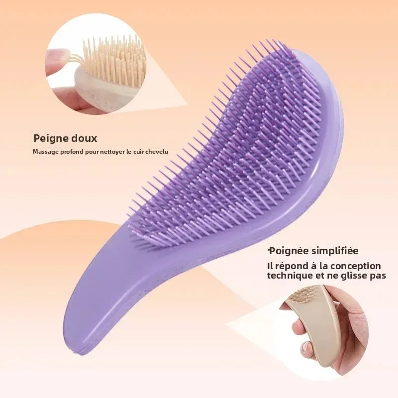 1pcs Detangling Magic Hairbrush Gentle Scalp Massage Comb Soft Anti-static Grooming Smooth Hair Brush Salon Hair Styling Tools