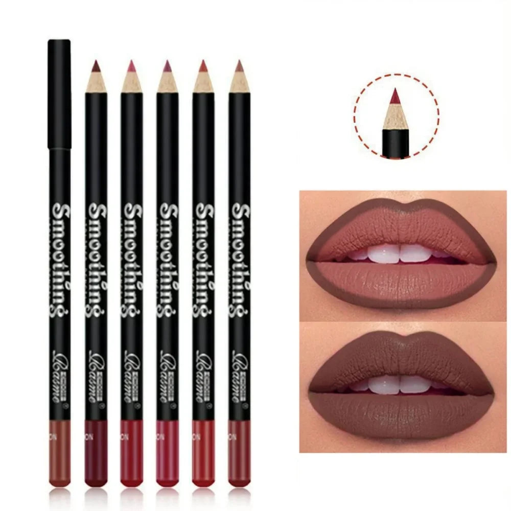 Long Lasting Lip Liner Waterproof Matte Lipliner Pencil Pencil Contour Tint Lipstick Tattoo Non-stick Cup Moisturizing Cosmetic
