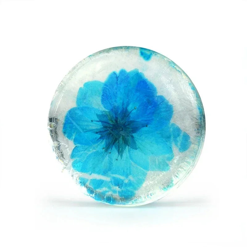 100g Transparent Handmade Soap with Real Fresh Flower Amino Acid Infused Creative Floral Handmade Bar Soap