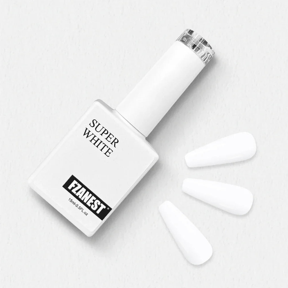 Super White Gel Polish Not Yellowing Super Black Nail Polish 15ml Bottles Private Label Colour Led uv Gel Nail Polish