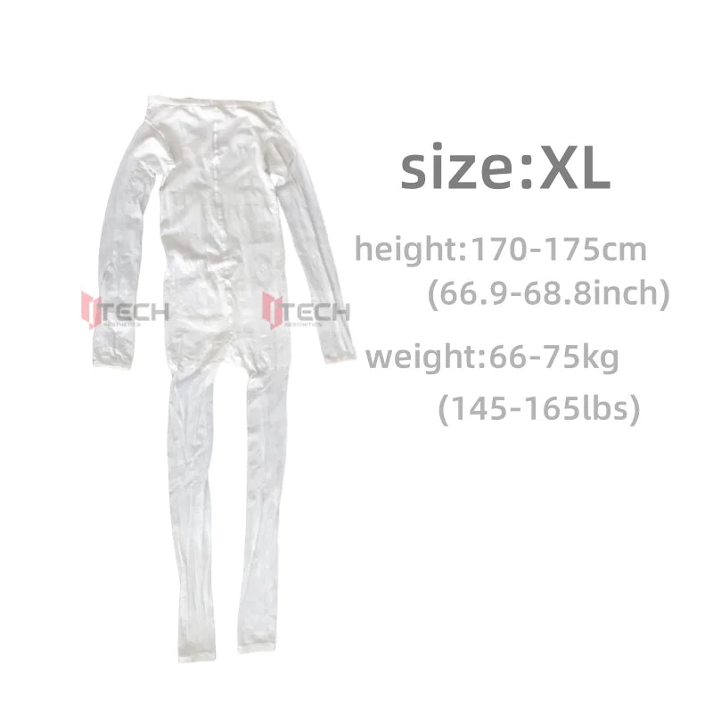 10pcs white bodysuit body suit massage suits disposable vacuum massages costumes for vacuum body massage machine