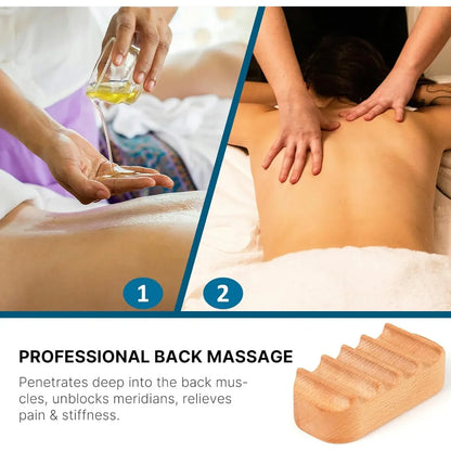 Wood Therapy Massage Tools  Cellulite Massager Body Gua Sha Tool for Lymphatic Drainage Anti Cellulite & Myofascial Release