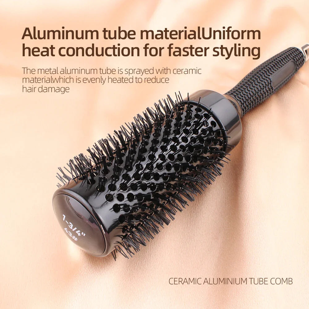 Wholesale High Quality Custom Logo Soft nylon Brush for Salon and home Roll Round Brush Set for Beauty Salon Blower