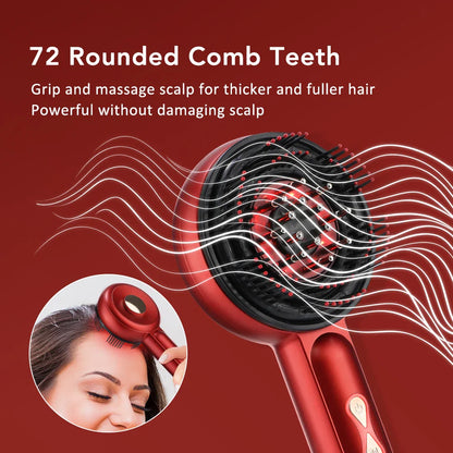 Electric Scalp Massage Brush Red Light Therapy Hair Growth Massage Comb Anti Hair Loss Liquid Oil Applicator Massager Tools