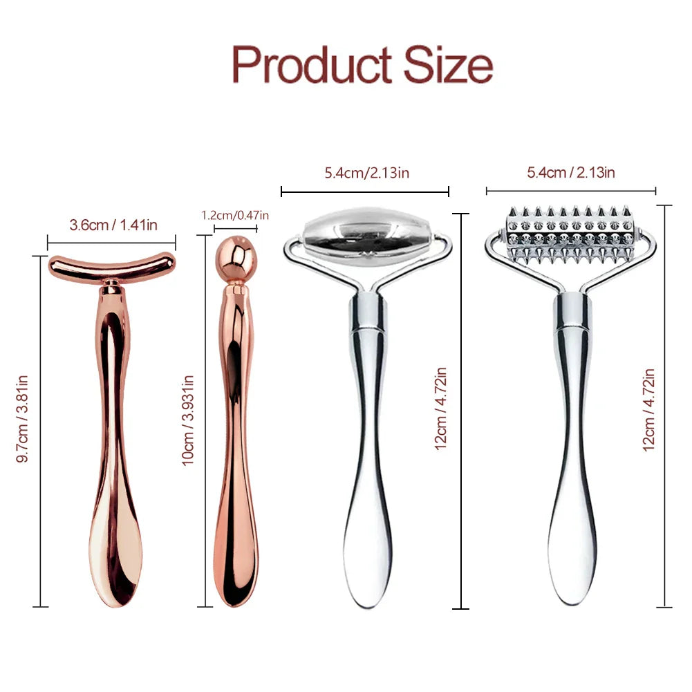 2in1 Mini Eye Massage Stick Face Lifting Massage Anti Cream Eye Pouch Dark Circles Spoon Applicator Facial Mixing Scoop Tool