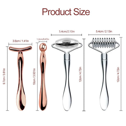 2in1 Mini Eye Massage Stick Face Lifting Massage Anti Cream Eye Pouch Dark Circles Spoon Applicator Facial Mixing Scoop Tool