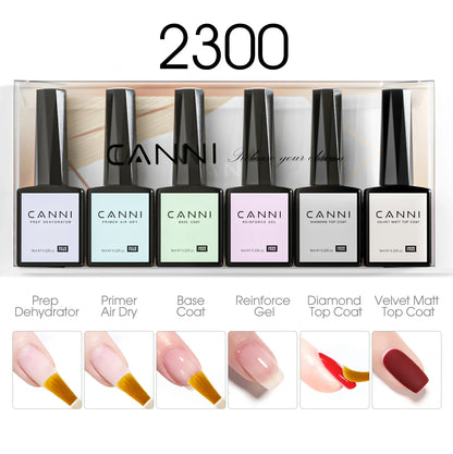 CANNI Nail Gel Polish Set HEMA TPO FREE Jelly Nude Color Rubber Base UV Construction Gel Semi Permanent Soak off UV LED Gel Nail