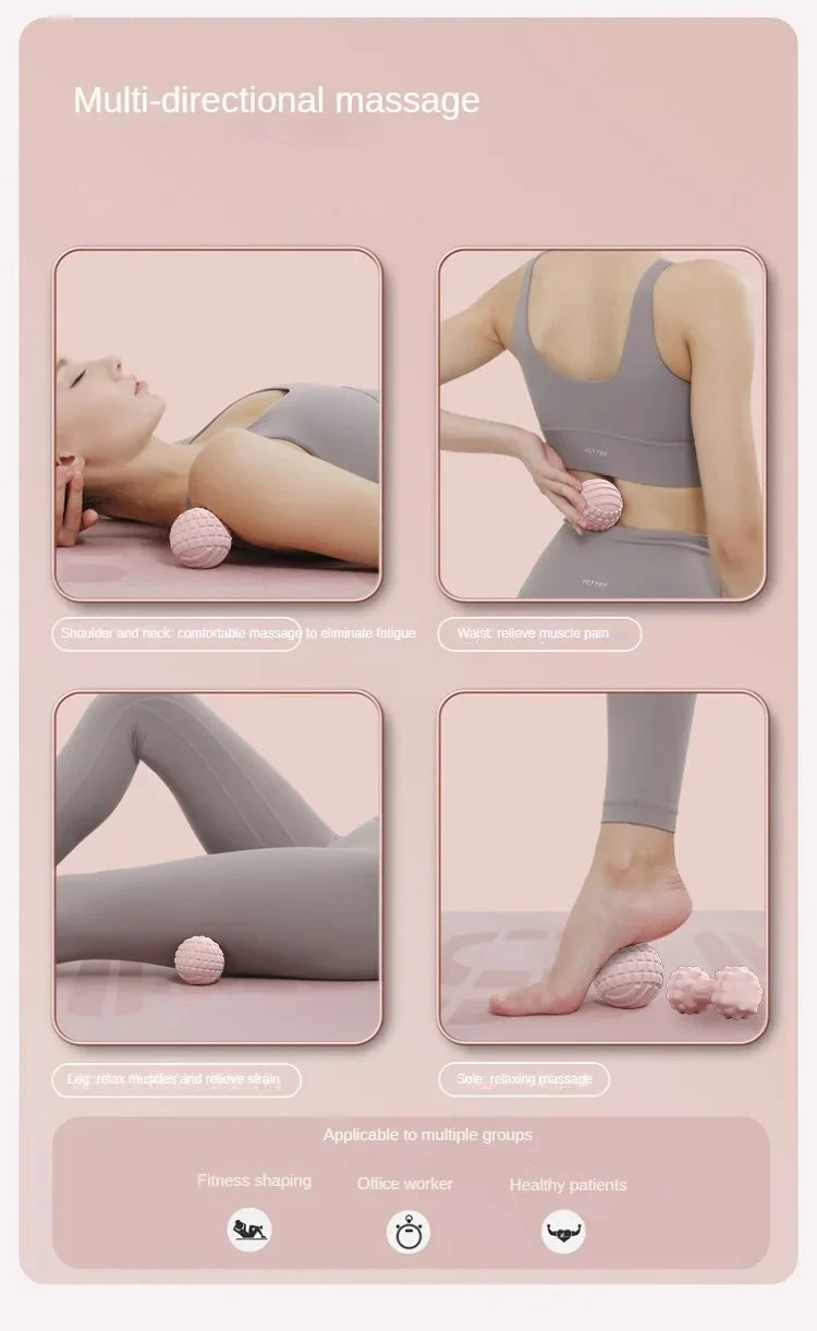 TPR Floating Point Massage Ball for Foot Neck Shoulder Pain Relief Deep Tissue Muscle Relaxation Yoga Fitness Reusable Washable