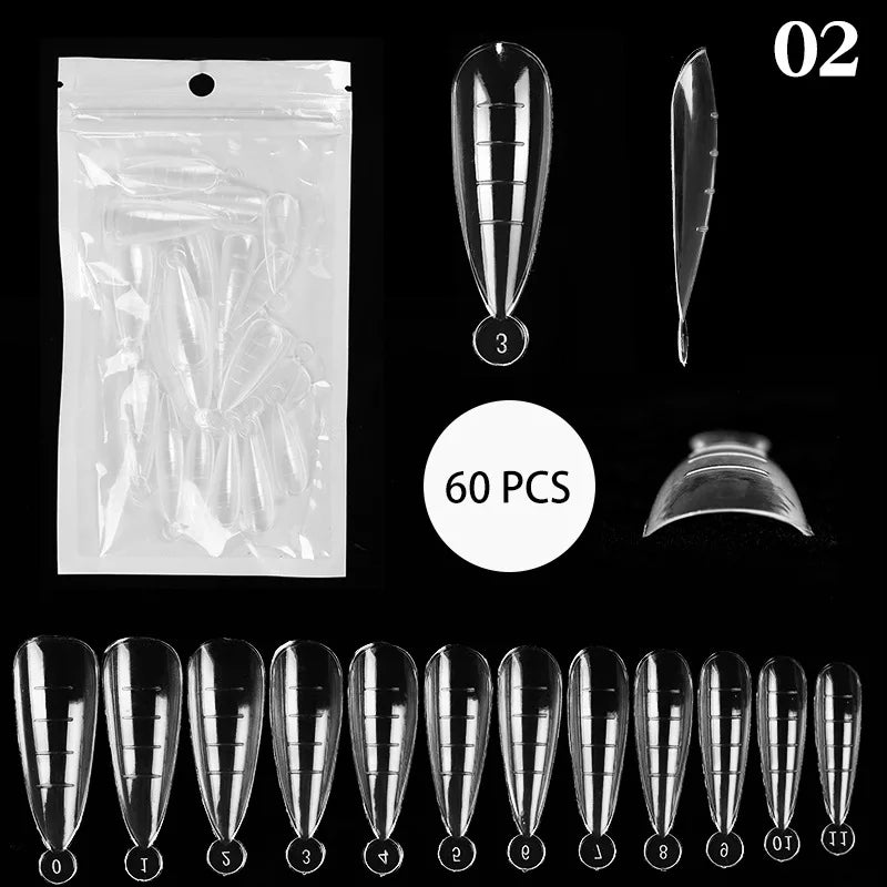 Extension False Nails Art Tips Acrylic Fake Finger Gel Polish Mold Sculpted Full Cover Press on Nails Manicures Accessories Tool