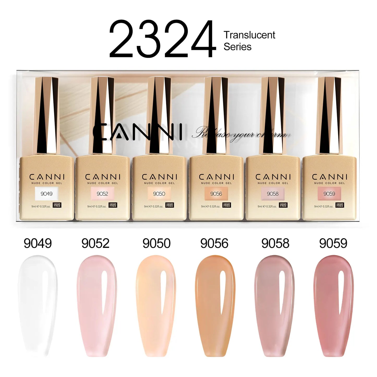 CANNI Nail Gel Polish Set HEMA TPO FREE Jelly Nude Color Rubber Base UV Construction Gel Semi Permanent Soak off UV LED Gel Nail