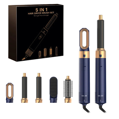 5 in 1 Hair Styler Powerful Fast Drying  Ionic Hair Dryer High Speed Hot Comb Brush Set Professional Hair straghtener