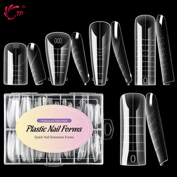 TP 140pcs/box New Nail Dual Forms Acrylic Nails Top Forms for Extension Quick Building UV Gel Molds Full Cover Nail Upper Forms