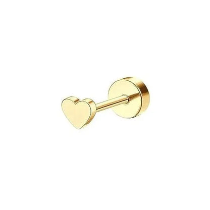 Bobisty 1PC Flat Back Earrings for Women Hypoallergenic Surgical Steel Earrings for Sensitive Ears 20G Cartilage Small Stud Hoop