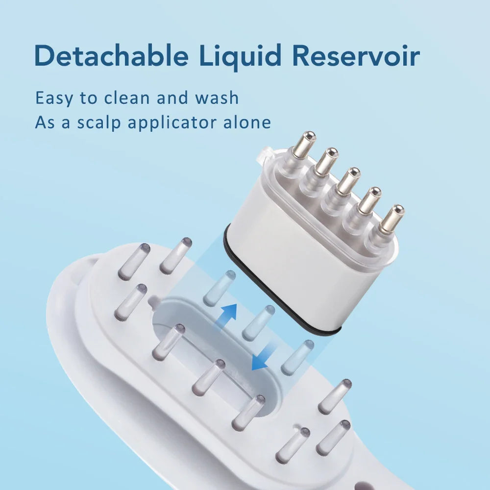 Blue Red Light Therapy Hair Growth Massage Comb Anti Hair Loss Liquid Comb Oil Scalp Applicator Vibration Head Massager Brush