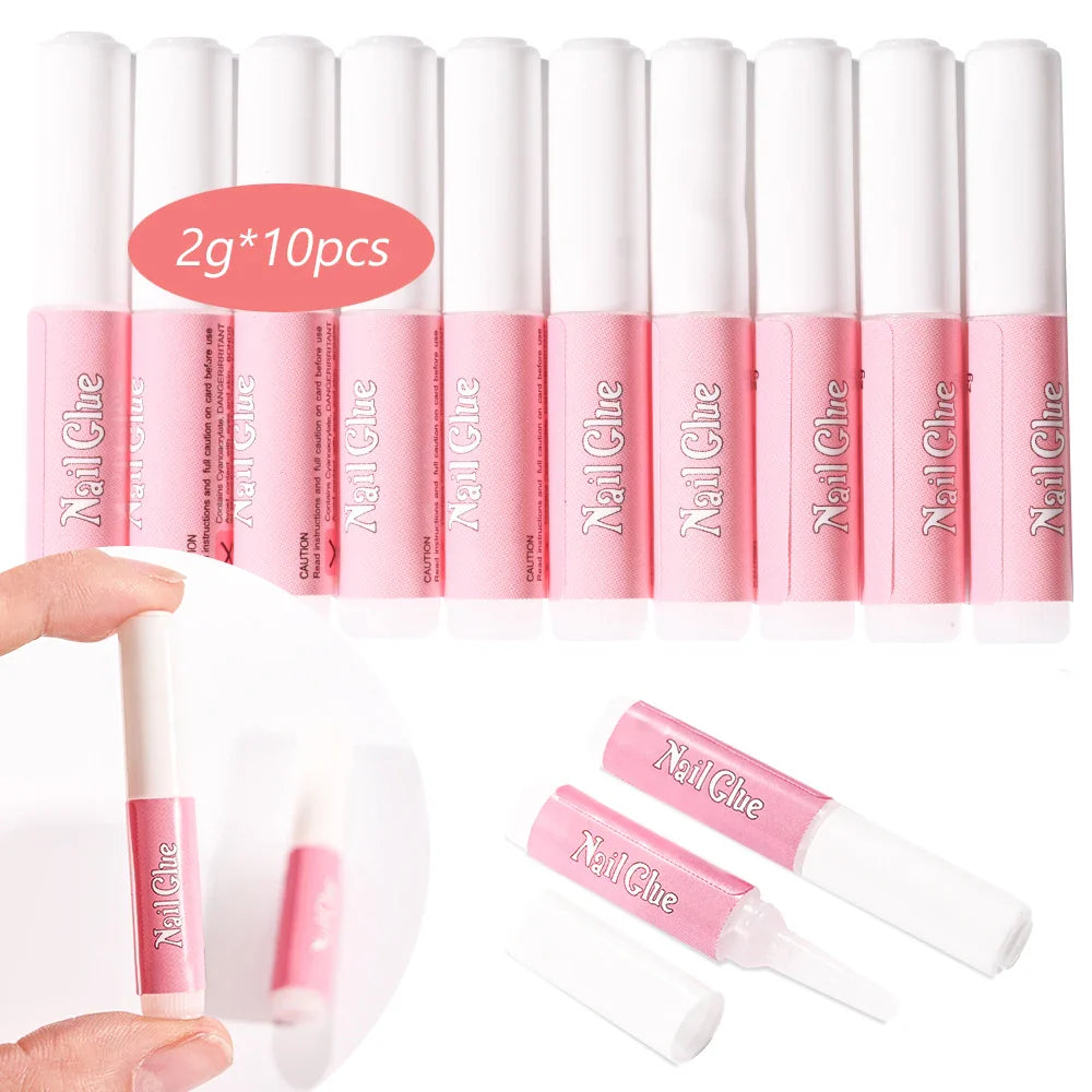 5ml Soft Nail Tips Gel For Press On False Nails Solid Sticker Adhesive Nail Gel UV Bond Rhinestone Fake Tips Extension Nail Glue