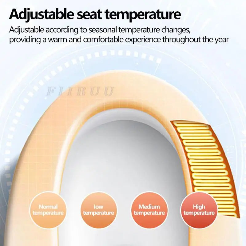 Multifunctional Smart Toilet Seat Cover Toilet SeatLid Drying Night Light Seat Heating Intelligent Instant Heating DisplayScreen