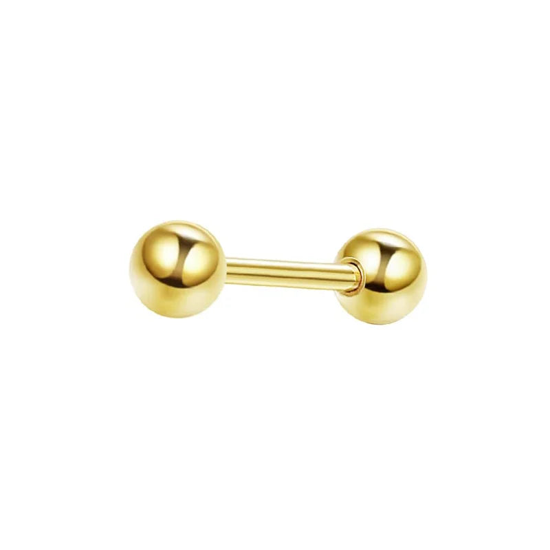 Drperfect Stainless Steel Stud Earrings for Women Men Star Moon Snake Cartilage Screw Back Earring Helix Piercing Jewelry