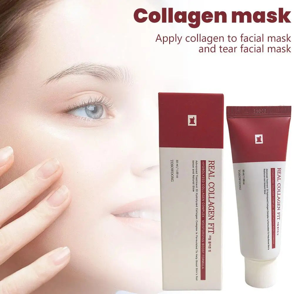 Tosowoong Hydration Collagen Wrapping Mask, Elasticity Hydrating Glow Glass Skin Collagen Peel Off Facial Mask Korean Skin Care