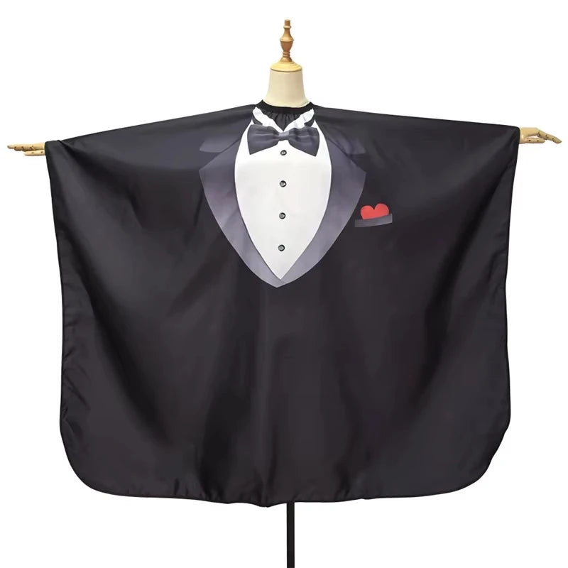 Barber Black Haircut Cloth Hairdresser Apron Hair Cut Cape Hairdress Gown Hairdressing Coat Barbershop Salon Accessory