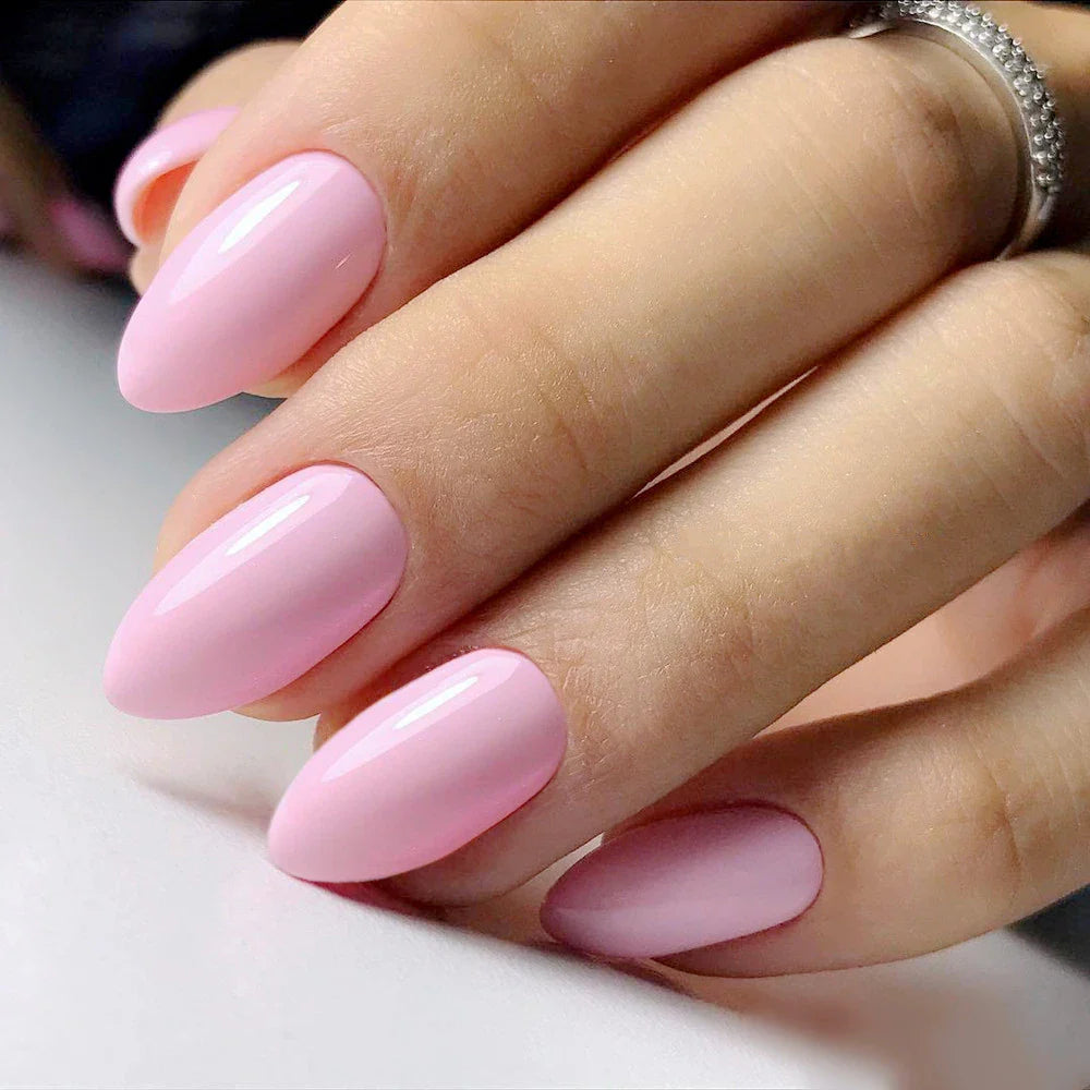 Artificial Short Fake Nail Press On False Nails Stiletto Shiny Wine Red DIY Women Fingertips Full Cover Manicure Tools