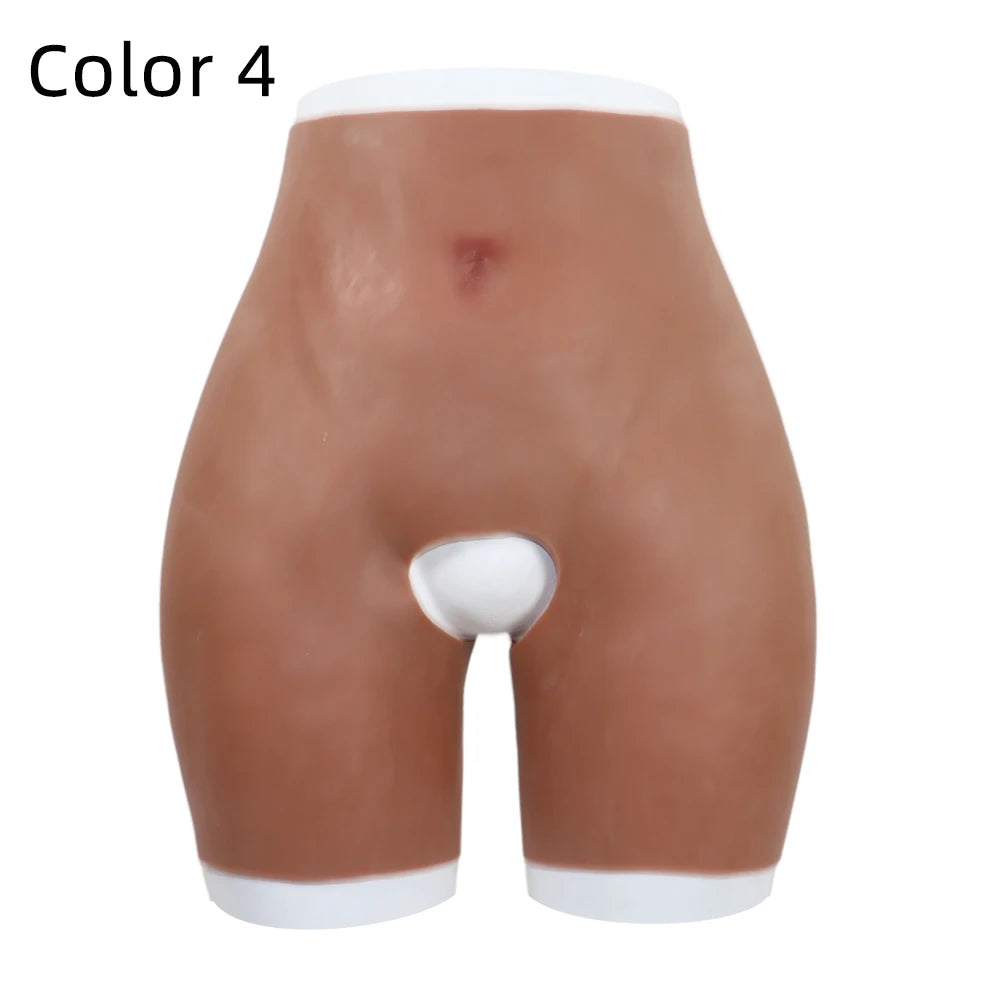 YUERUGOU Silicone Butt Hip Enhancement Women Open Crotch Pants Artificial Hip Shaper Padded Cosplay African Woman Plus Size Wear