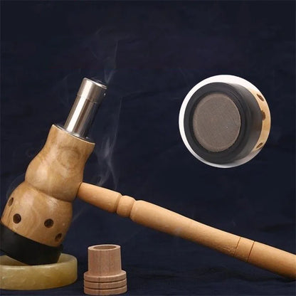 Jade Moxibustion Tool Handle Gourd Moxa Roll Burner Warm Body Massage Burning Chinese Herbal Medicine Penetrates Meridians