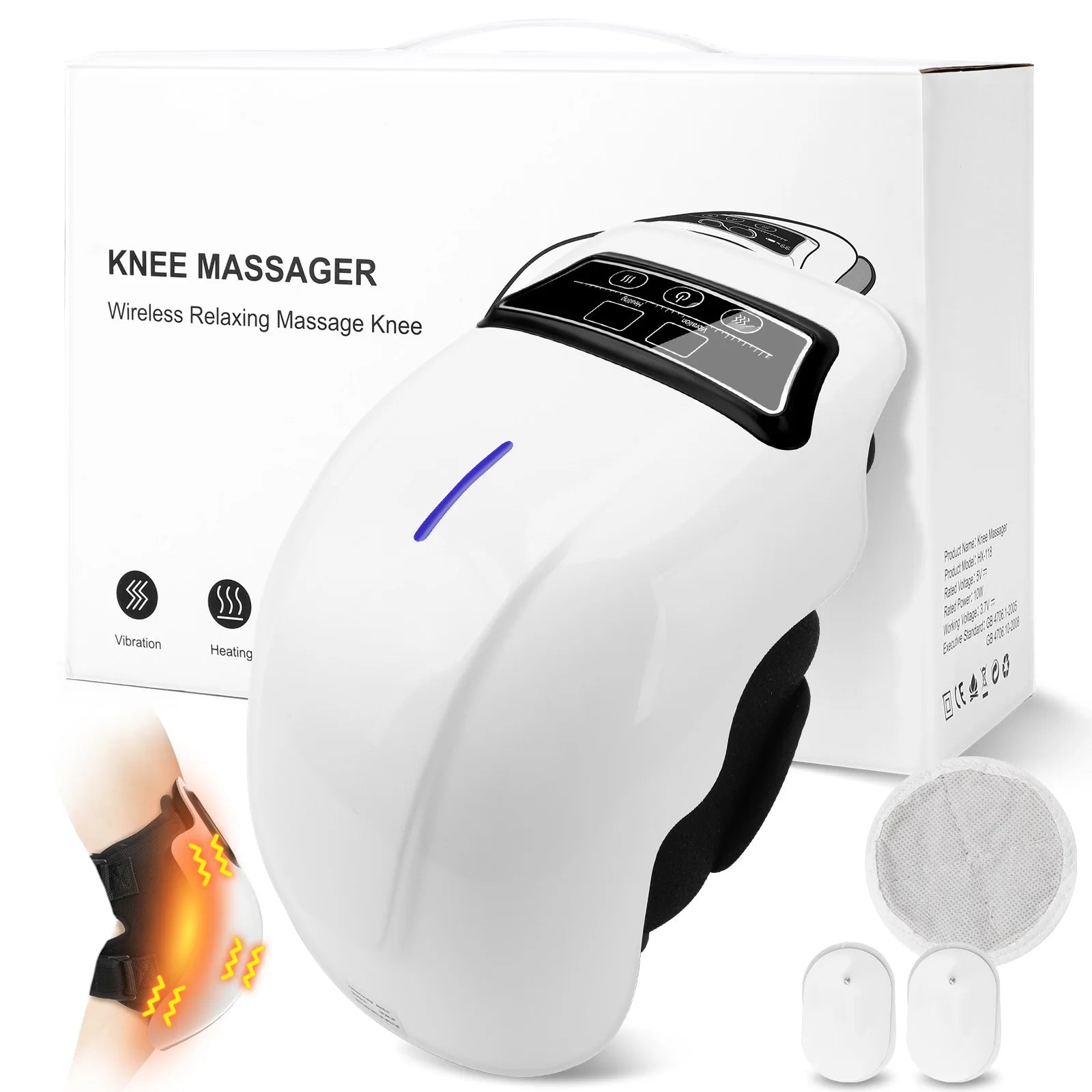Electric Heating Massage Knee Pads Wireless Heated Knee Massage Wormwood Constant Temperature Hot Compress Vibration Massage