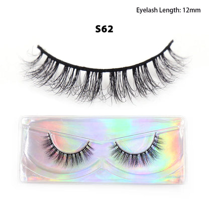 LEHUAMAO Makeup Mink Lashes 3D Short Mink Eyelashes Natural False Eyelashes Fluffy Mink Lashes Extension 12mm-15mm Eyelashes